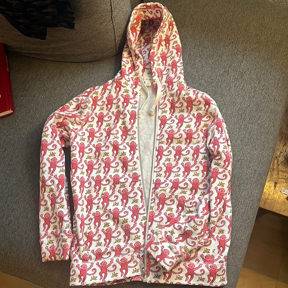 Roller Rabbit size 12 sweatshirt monkey print NWOT